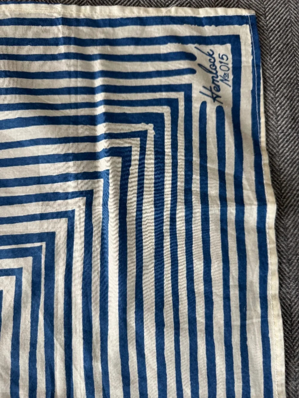 NWOT, HEMLOCK BANDANA/SCARF IN CUTE SKY BLUE STRIPE
